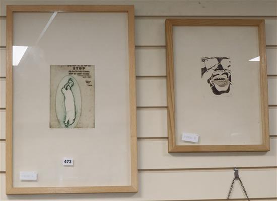 David Oxtoby (b.1938), two limited edition prints, Bessie and 62 Again, signed and dated 79/75, 13/85,